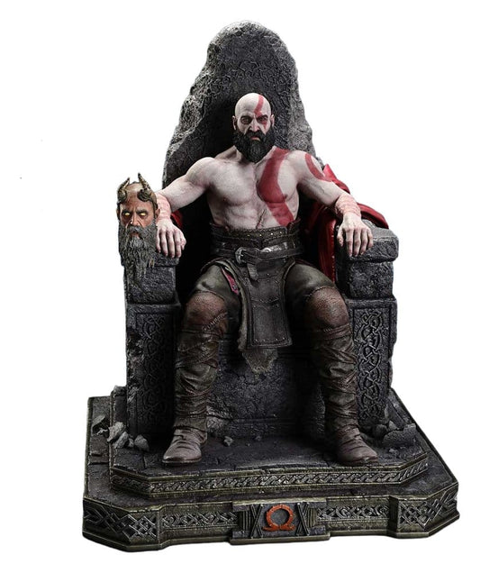 Throne Legacy God of War Series Estatua 1/3 Ragnarok Master Thyself Kratos 67 cm