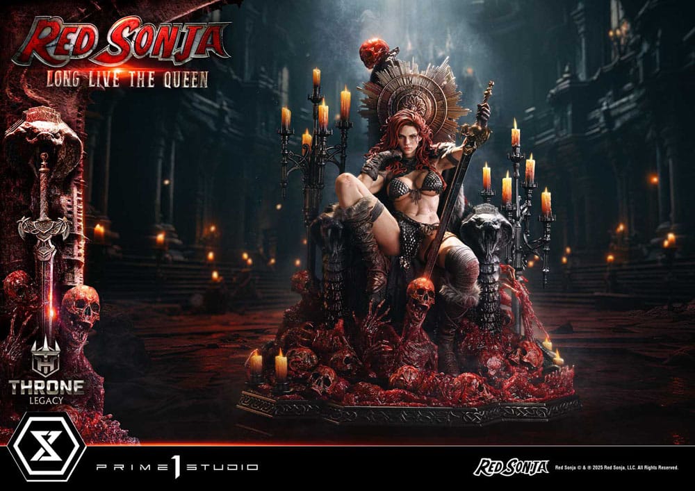 Red Sonja Estatua 1/3 Throne Legacy Collection Red Sonja: Long Live the Queen 77 cm
