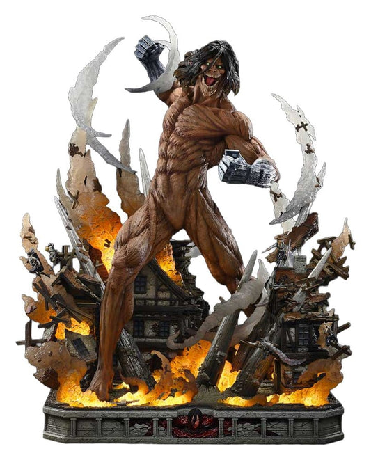 Ataque a los Titanes (TV animation) Ultimate Diorama Masterline Estatua Eren Yeager Attack Titan 81 cm