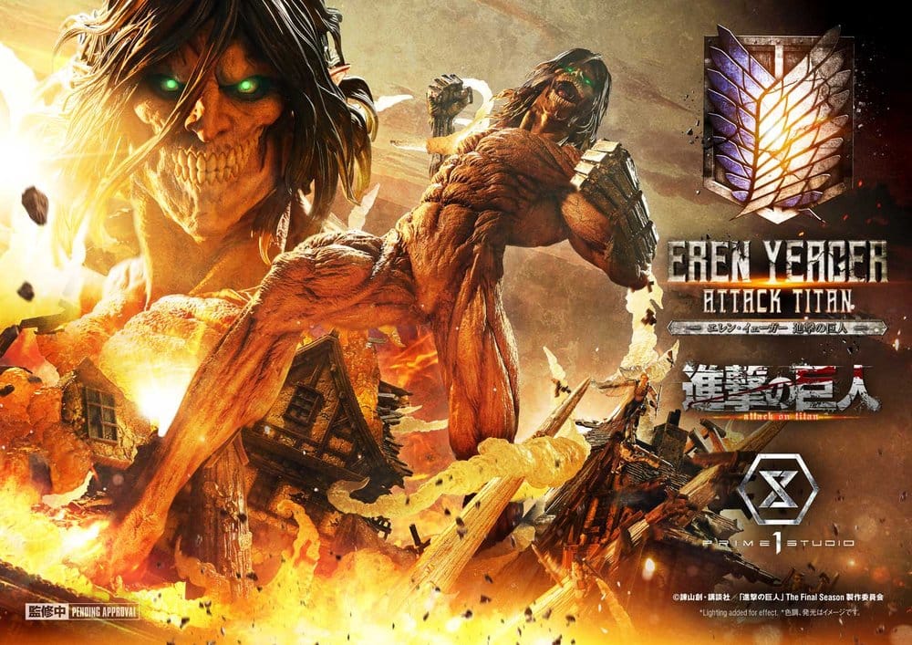Ataque a los Titanes (TV animation) Ultimate Diorama Masterline Estatua Eren Yeager Attack Titan 81 cm