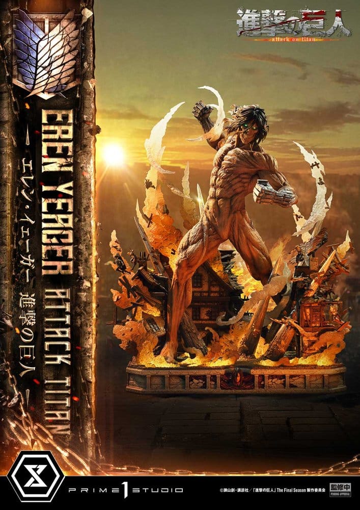 Ataque a los Titanes (TV animation) Ultimate Diorama Masterline Estatua Eren Yeager Attack Titan 81 cm