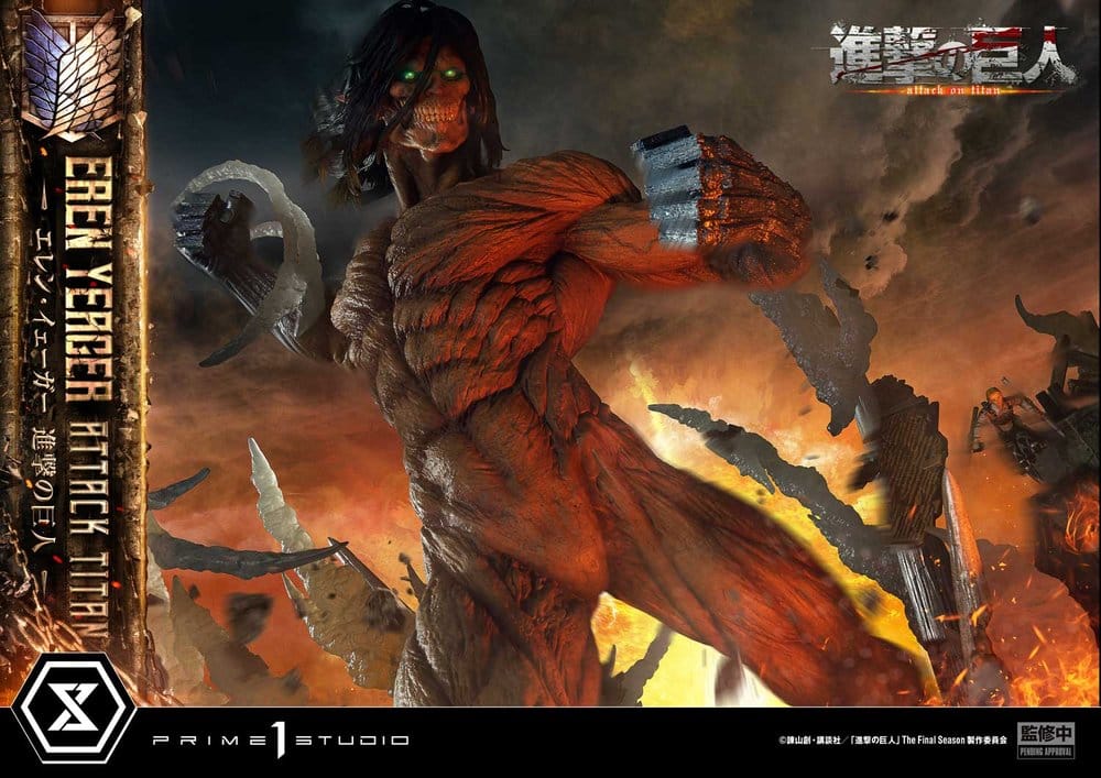 Ataque a los Titanes (TV animation) Ultimate Diorama Masterline Estatua Eren Yeager Attack Titan 81 cm