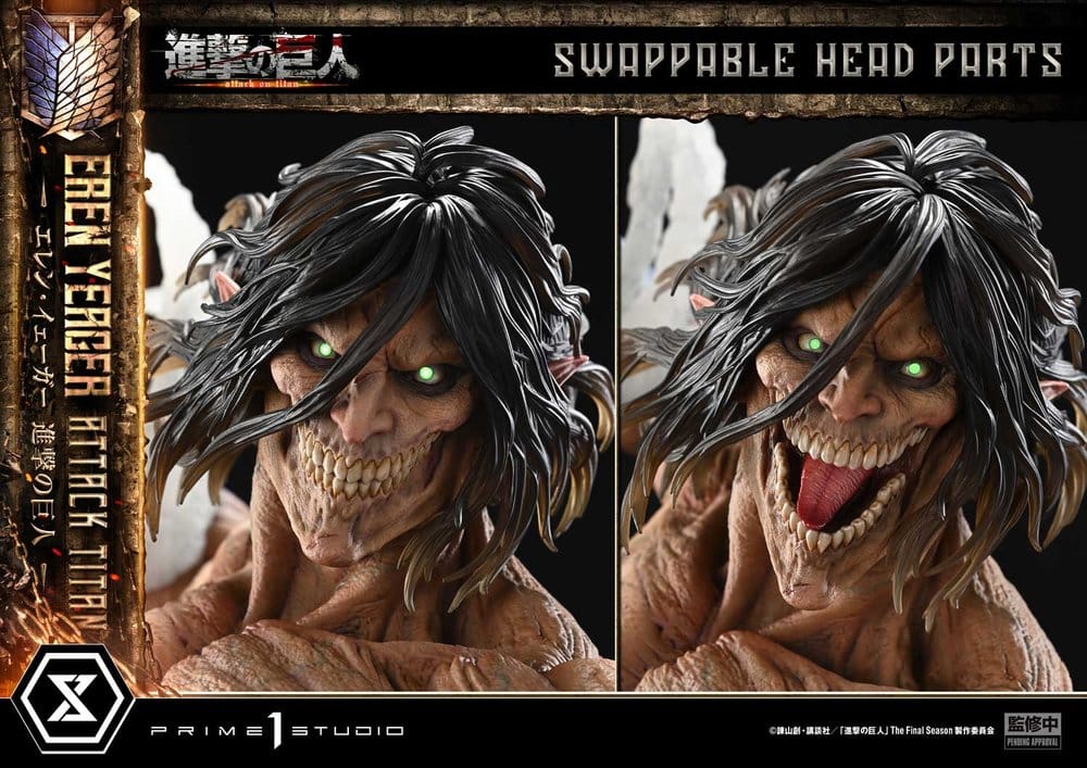 Ataque a los Titanes (TV animation) Ultimate Diorama Masterline Estatua Eren Yeager Attack Titan 81 cm