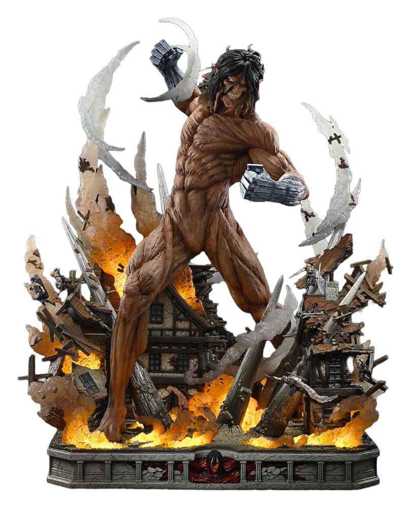 Ataque a los Titanes (TV animation) Ultimate Diorama Masterline Estatua Eren Yeager Attack Titan Bonus Version 81 cm