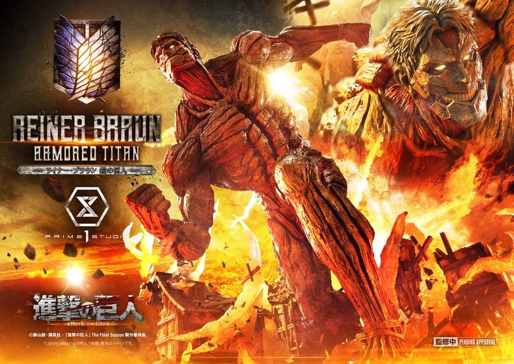 Ataque a los Titanes (TV animation) Ultimate Diorama Masterline Estatua Reiner Braun Armored Titan 75 cm
