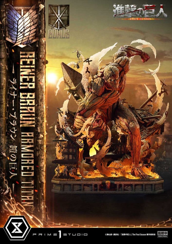 Ataque a los Titanes (TV animation) Ultimate Diorama Masterline Estatua Reiner Braun Armored Titan Bonus Version 75 cm