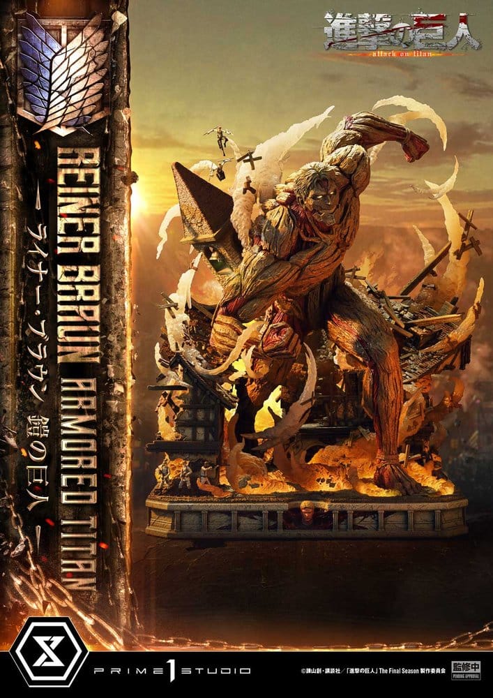 Ataque a los Titanes (TV animation) Ultimate Diorama Masterline Estatua Reiner Braun Armored Titan Bonus Version 75 cm