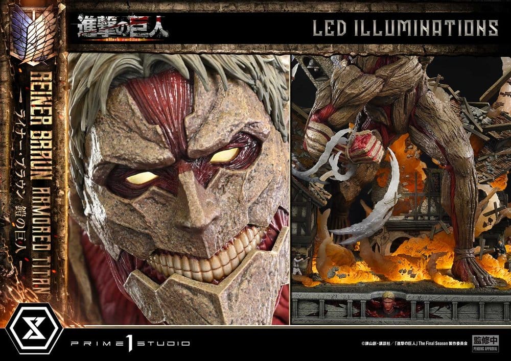 Ataque a los Titanes (TV animation) Ultimate Diorama Masterline Estatua Reiner Braun Armored Titan Bonus Version 75 cm