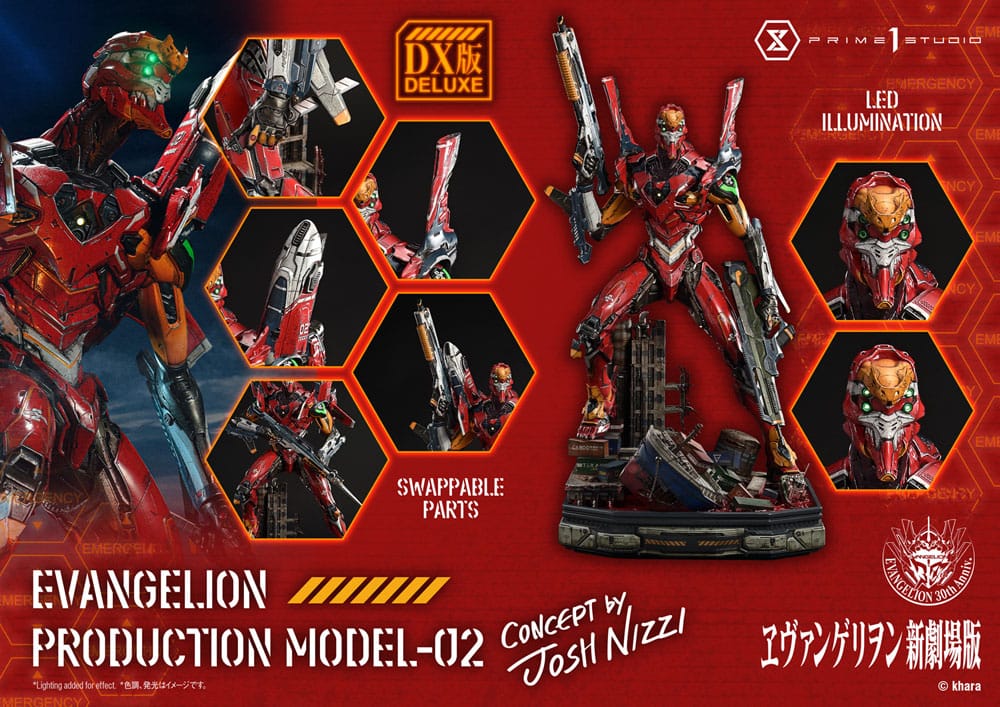 Rebuild of Evangelion Estatua Ultimate Diorama Masterline Series Evangelion Production Model-02 (Concept By Josh Nizzi) Deluxe Bonus Version 73 cm