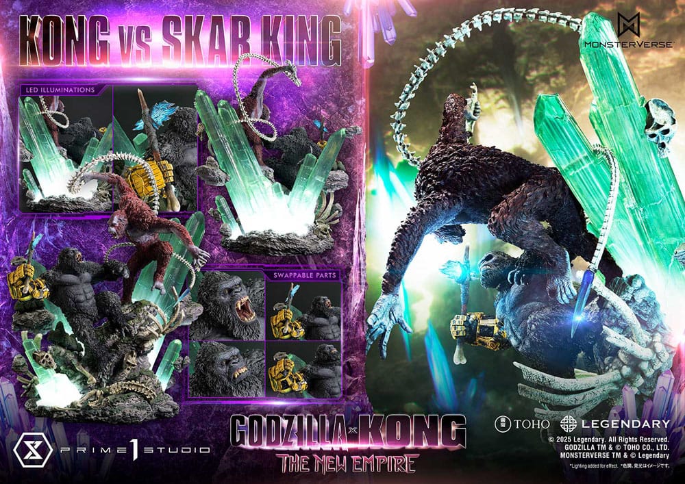 Godzilla x Kong: The New Empire Estatua Ultimate Diorama Masterline Series Kong vs Skar King 104 cm