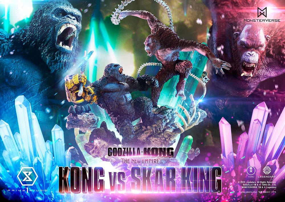 Godzilla x Kong: The New Empire Estatua Ultimate Diorama Masterline Series Kong vs Skar King Bonus Version 104 cm