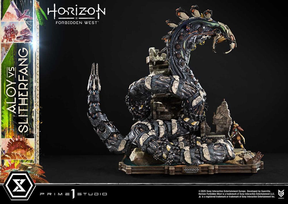 Horizon Forbidden West Estatua Ultimate Diorama Masterline Series Aloy vs. The Slitherfang 82 cm