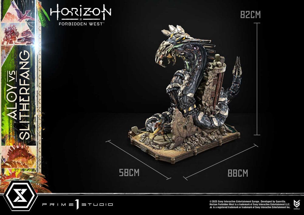 Horizon Forbidden West Estatua Ultimate Diorama Masterline Series Aloy vs. The Slitherfang 82 cm