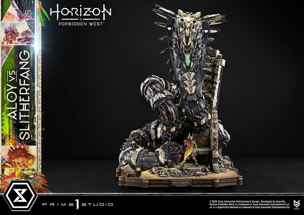 Horizon Forbidden West Estatua Ultimate Diorama Masterline Series Aloy vs. The Slitherfang 82 cm