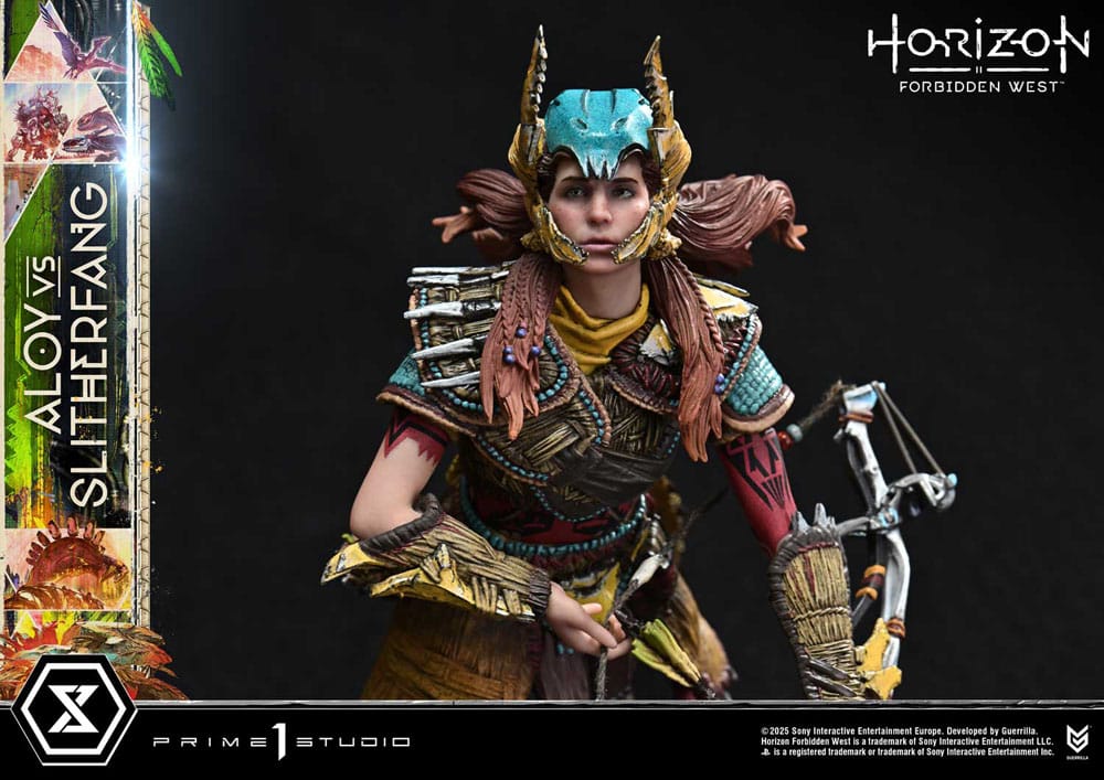Horizon Forbidden West Estatua Ultimate Diorama Masterline Series Aloy vs. The Slitherfang 82 cm
