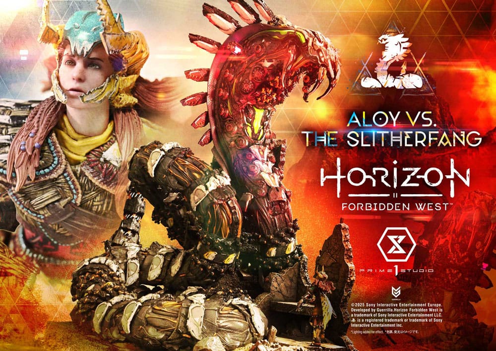 Horizon Forbidden West Estatua Ultimate Diorama Masterline Series Aloy vs. The Slitherfang Bonus Version 82 cm