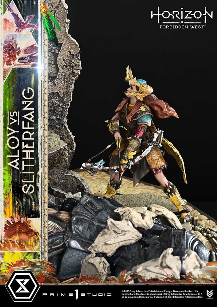 Horizon Forbidden West Estatua Ultimate Diorama Masterline Series Aloy vs. The Slitherfang Bonus Version 82 cm