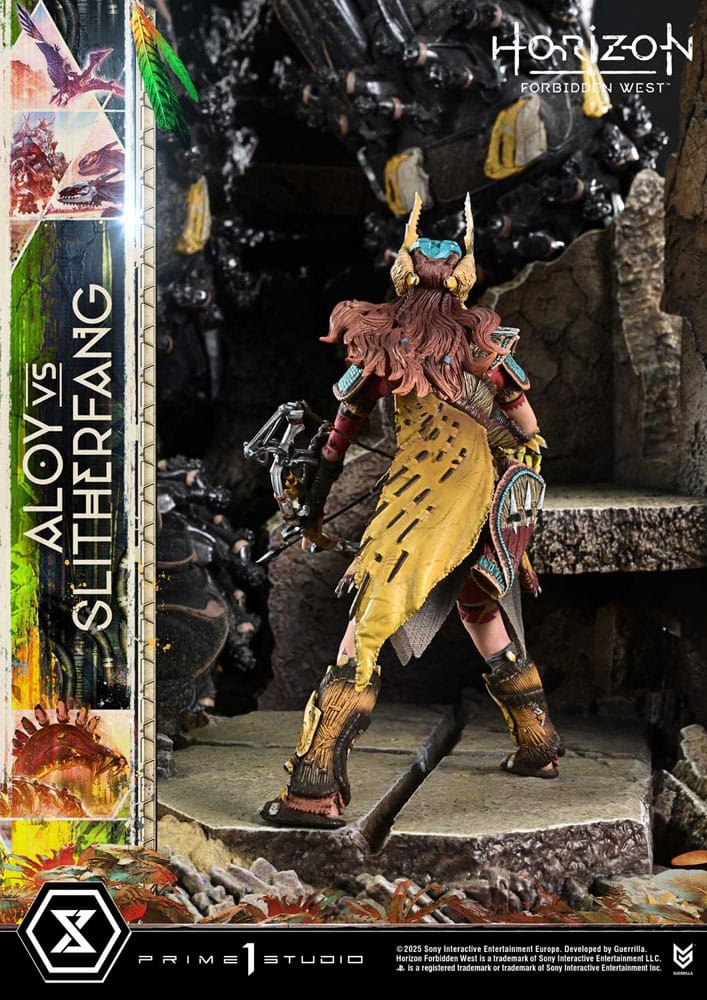 Horizon Forbidden West Estatua Ultimate Diorama Masterline Series Aloy vs. The Slitherfang Bonus Version 82 cm