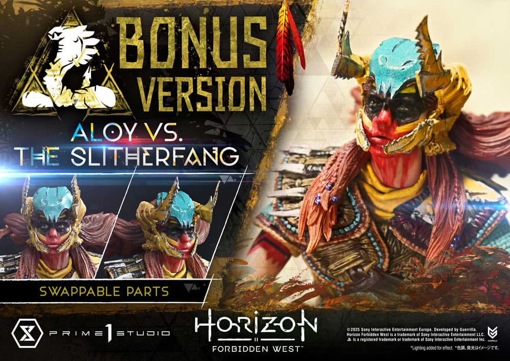 Horizon Forbidden West Estatua Ultimate Diorama Masterline Series Aloy vs. The Slitherfang Bonus Version 82 cm