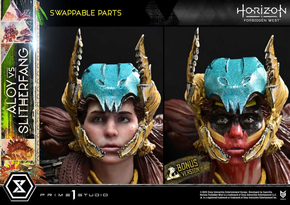 Horizon Forbidden West Estatua Ultimate Diorama Masterline Series Aloy vs. The Slitherfang Bonus Version 82 cm