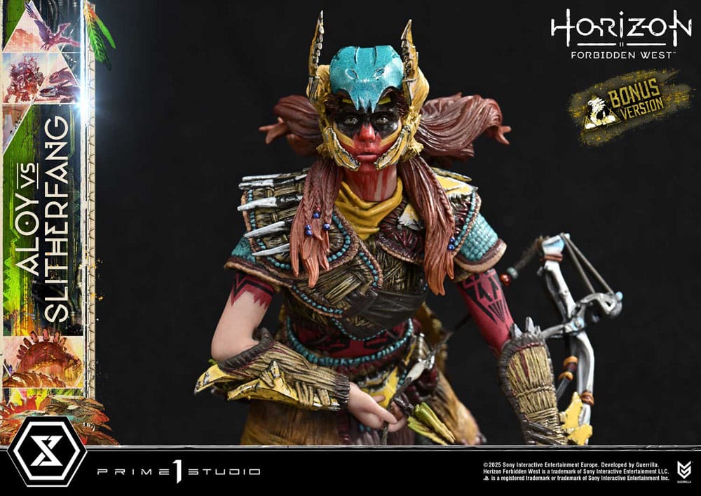 Horizon Forbidden West Estatua Ultimate Diorama Masterline Series Aloy vs. The Slitherfang Bonus Version 82 cm
