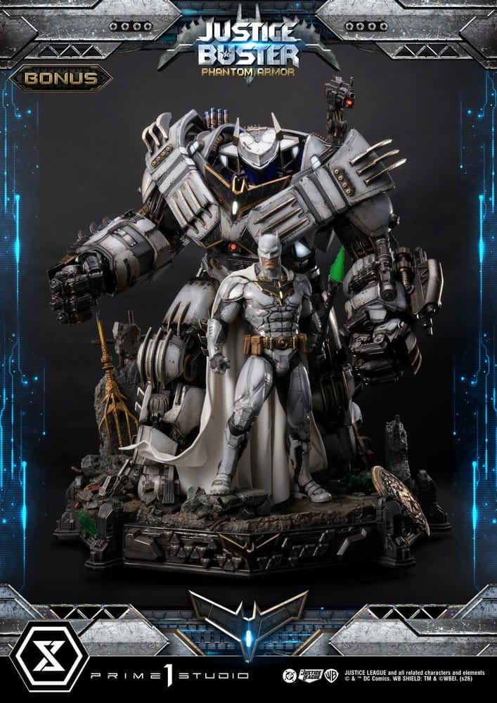 DC Comics Ultimate Museum Masterline Estatua Justice Buster: Phantom Armor (Design By Josh Nizzi) Ultimate Bonus Version 88 cm