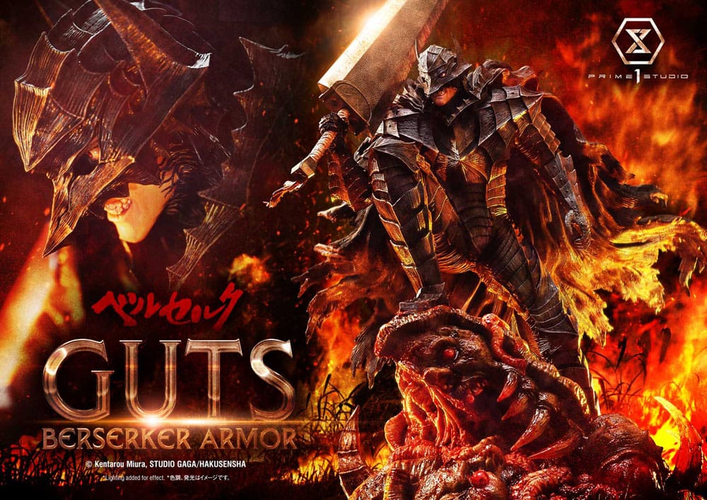 Berserk Estatua Ultimate Premium Masterline Series 1/4 Guts, Berserker Armor Grunbeld vs. Guts 94 cm
