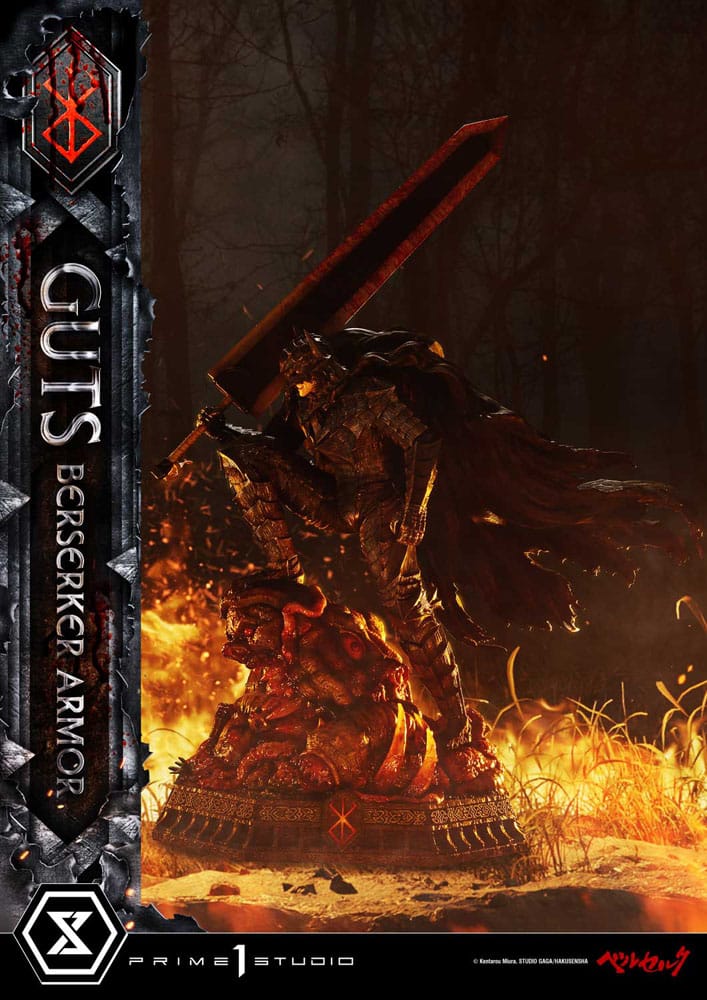 Berserk Estatua Ultimate Premium Masterline Series 1/4 Guts, Berserker Armor Grunbeld vs. Guts 94 cm