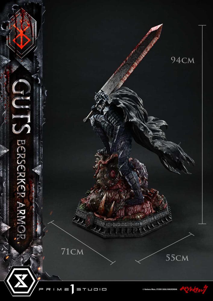 Berserk Estatua Ultimate Premium Masterline Series 1/4 Guts, Berserker Armor Grunbeld vs. Guts 94 cm