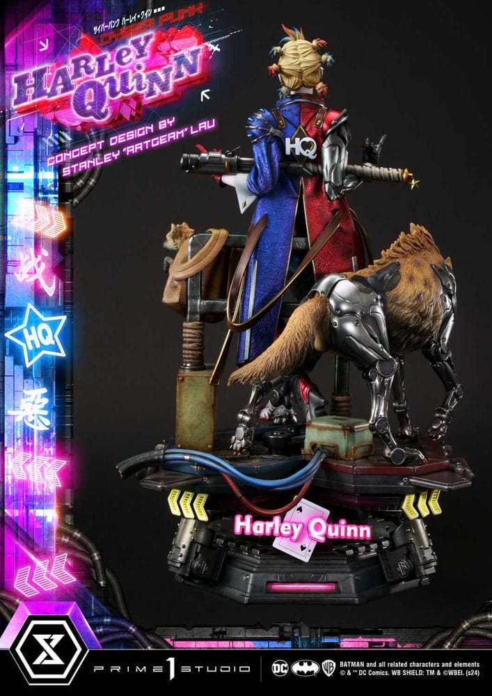 Batman Estatua Ultimate Premium Masterline Series Cyberpunk Harley Quinn 60 cm