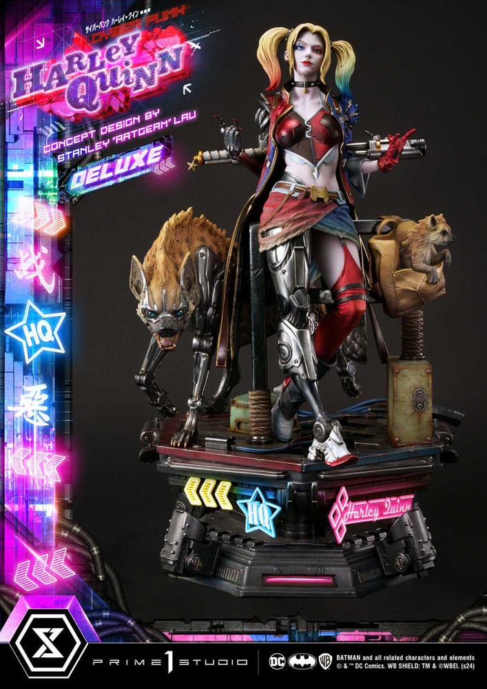 Batman Estatua Ultimate Premium Masterline Series Cyberpunk Harley Quinn Deluxe Version 60 cm