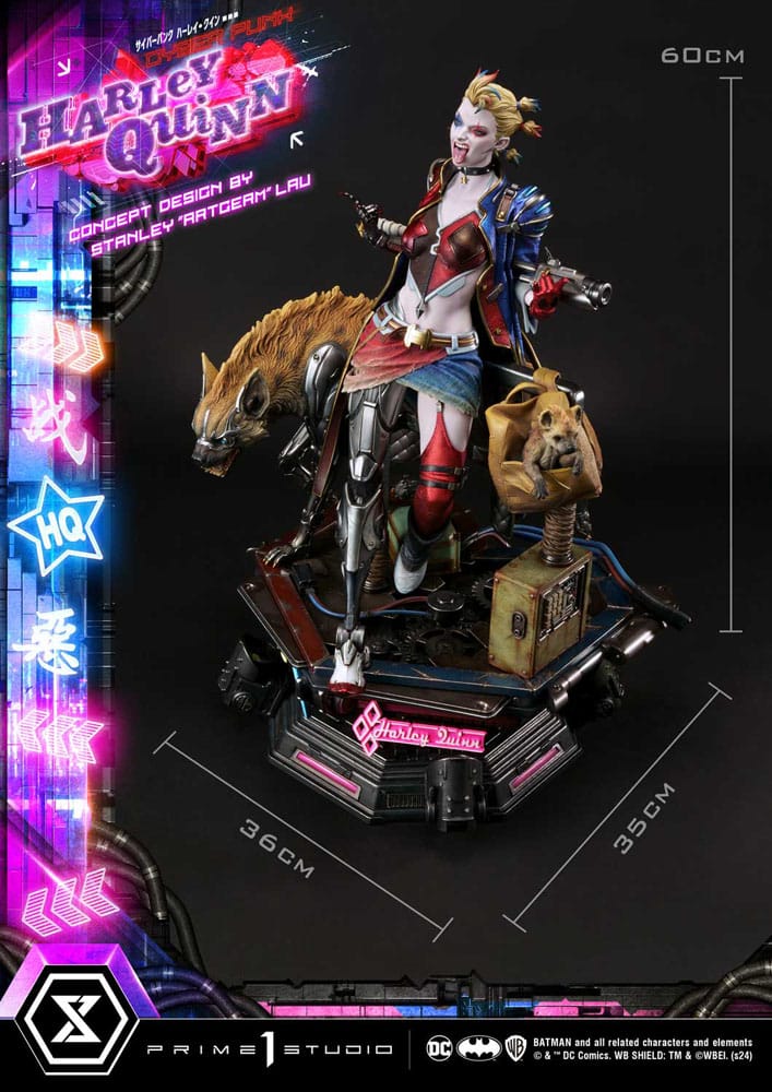 Batman Estatua Ultimate Premium Masterline Series Cyberpunk Harley Quinn Deluxe Version 60 cm