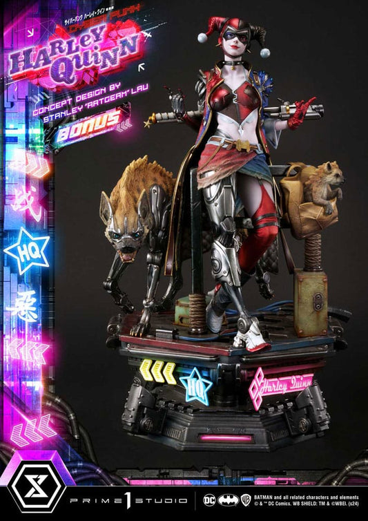 Batman Estatua Ultimate Premium Masterline Series Cyberpunk Harley Quinn Deluxe Bonus Version 60 cm