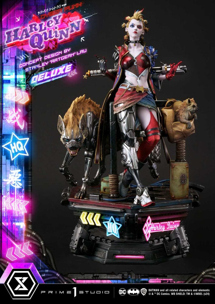 Batman Estatua Ultimate Premium Masterline Series Cyberpunk Harley Quinn Deluxe Bonus Version 60 cm