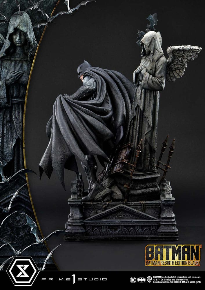 Batman Estatua Ultimate Premium Masterline Series 1/4 Batman Rebirth Edition Black Deluxe Version 71 cm