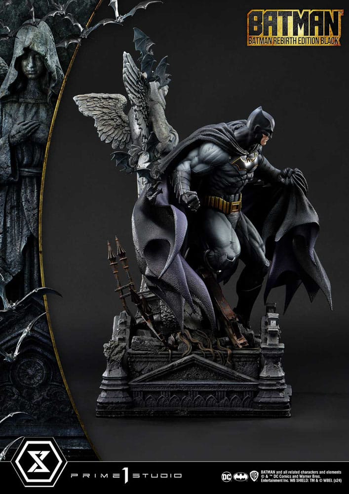 Batman Estatua Ultimate Premium Masterline Series 1/4 Batman Rebirth Edition Black Deluxe Version 71 cm