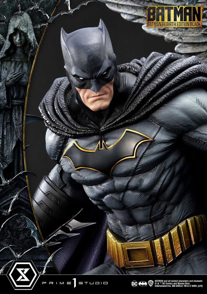 Batman Estatua Ultimate Premium Masterline Series 1/4 Batman Rebirth Edition Black Deluxe Version 71 cm