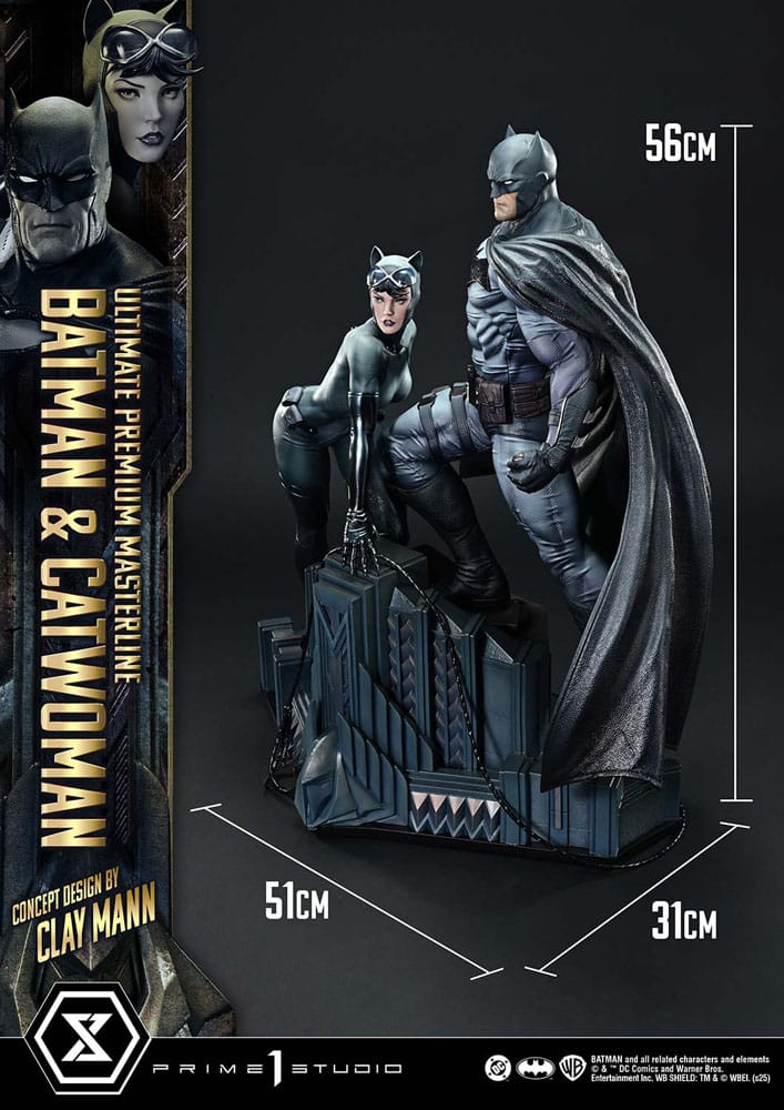 DC Comics Estatua Ultimate Premium Masterline Series 1/4 Batman & Catwoman (Concept Design by Clay Mann) 56 cm