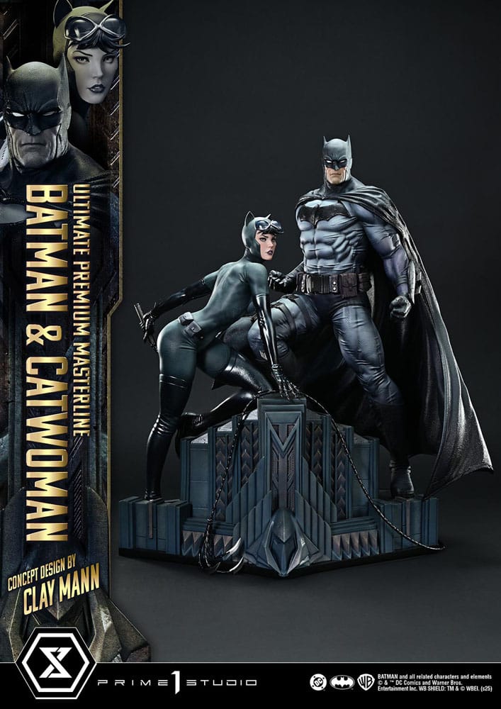 DC Comics Estatua Ultimate Premium Masterline Series 1/4 Batman & Catwoman (Concept Design by Clay Mann) 56 cm