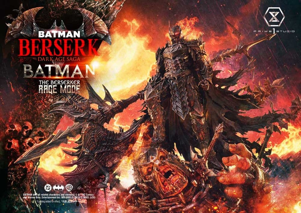 DC Comics Estatua Ultimate Premium Masterline Series 1/4 Batman (Comics) Batman: The Berserker Rage Mode 82 cm