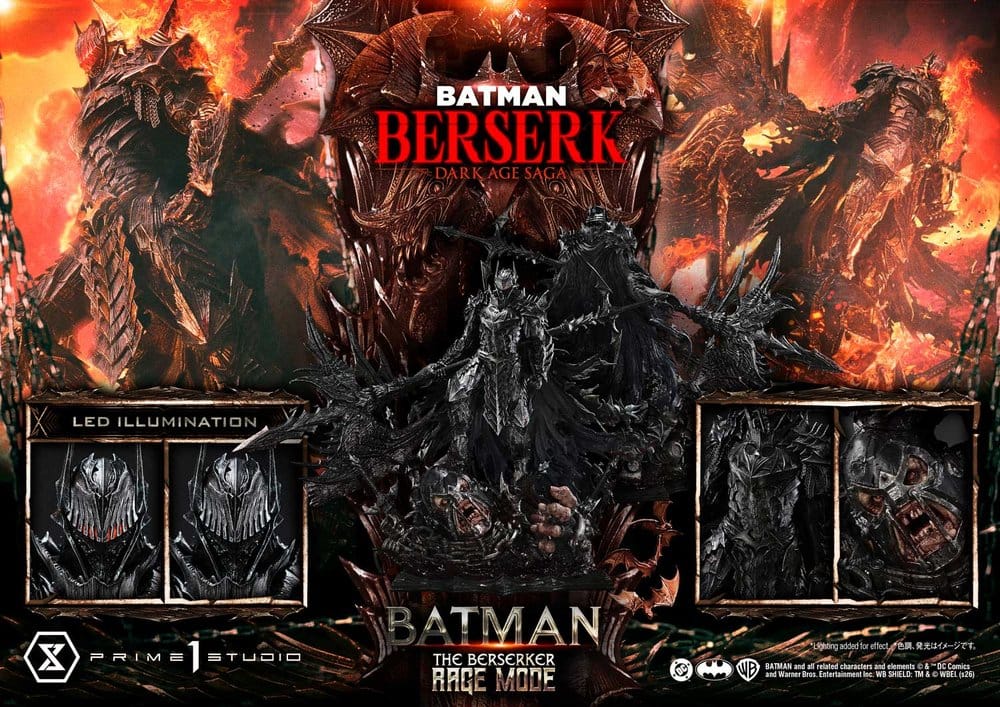 DC Comics Estatua Ultimate Premium Masterline Series 1/4 Batman (Comics) Batman: The Berserker Rage Mode 82 cm