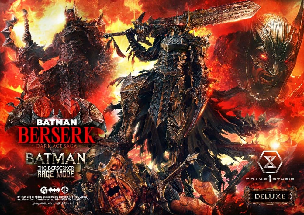DC Comics Estatua Ultimate Premium Masterline Series 1/4 Batman (Comics) Batman: The Berserker Rage Mode Deluxe Version 93 cm