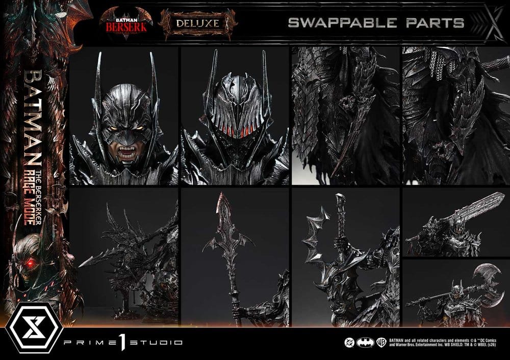 DC Comics Estatua Ultimate Premium Masterline Series 1/4 Batman (Comics) Batman: The Berserker Rage Mode Deluxe Version 93 cm