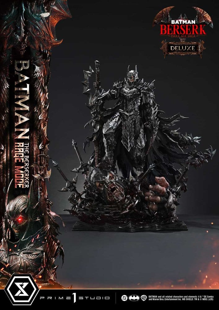 DC Comics Estatua Ultimate Premium Masterline Series 1/4 Batman (Comics) Batman: The Berserker Rage Mode Deluxe Version 93 cm