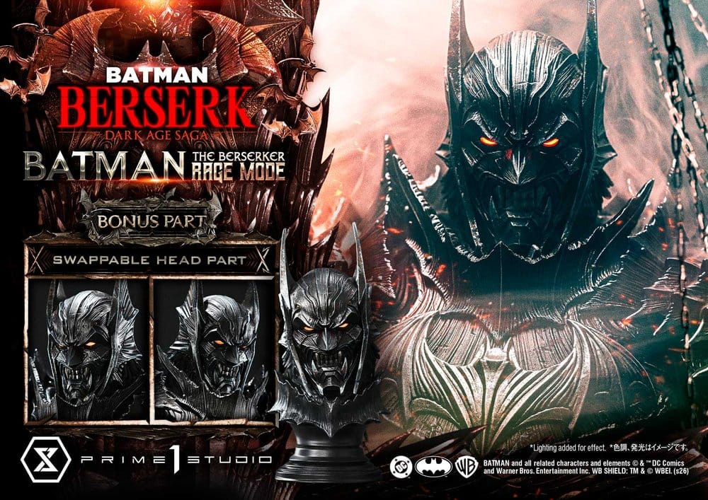 DC Comics Estatua Ultimate Premium Masterline Series 1/4 Batman (Comics) Batman: The Berserker Rage Mode DX Bonus Version 93 cm