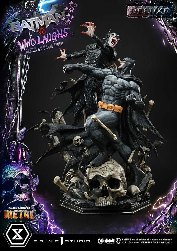 Dark Nights: Metal Estatua Ultimate Premium Masterline Series 1/4 Batman VS Batman Who Laughs Deluxe Bonus Version 67 cm