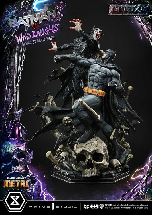 Dark Nights: Metal Estatua Ultimate Premium Masterline Series 1/4 Batman VS Batman Who Laughs Deluxe Bonus Version 67 cm