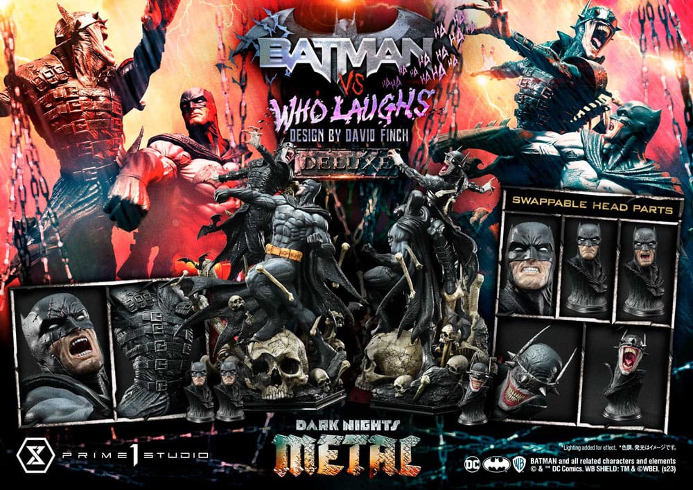 Dark Nights: Metal Estatua Ultimate Premium Masterline Series 1/4 Batman VS Batman Who Laughs Deluxe Bonus Version 67 cm