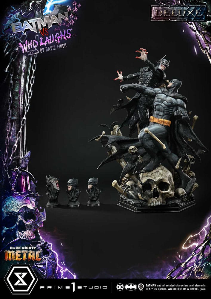 Dark Nights: Metal Estatua Ultimate Premium Masterline Series 1/4 Batman VS Batman Who Laughs Deluxe Bonus Version 67 cm