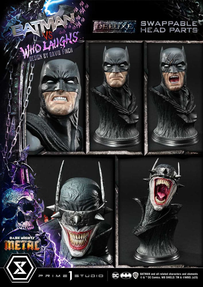 Dark Nights: Metal Estatua Ultimate Premium Masterline Series 1/4 Batman VS Batman Who Laughs Deluxe Bonus Version 67 cm
